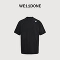 WE11DONE Minimal Letter Print Short Sleeve T-Shirt — Black