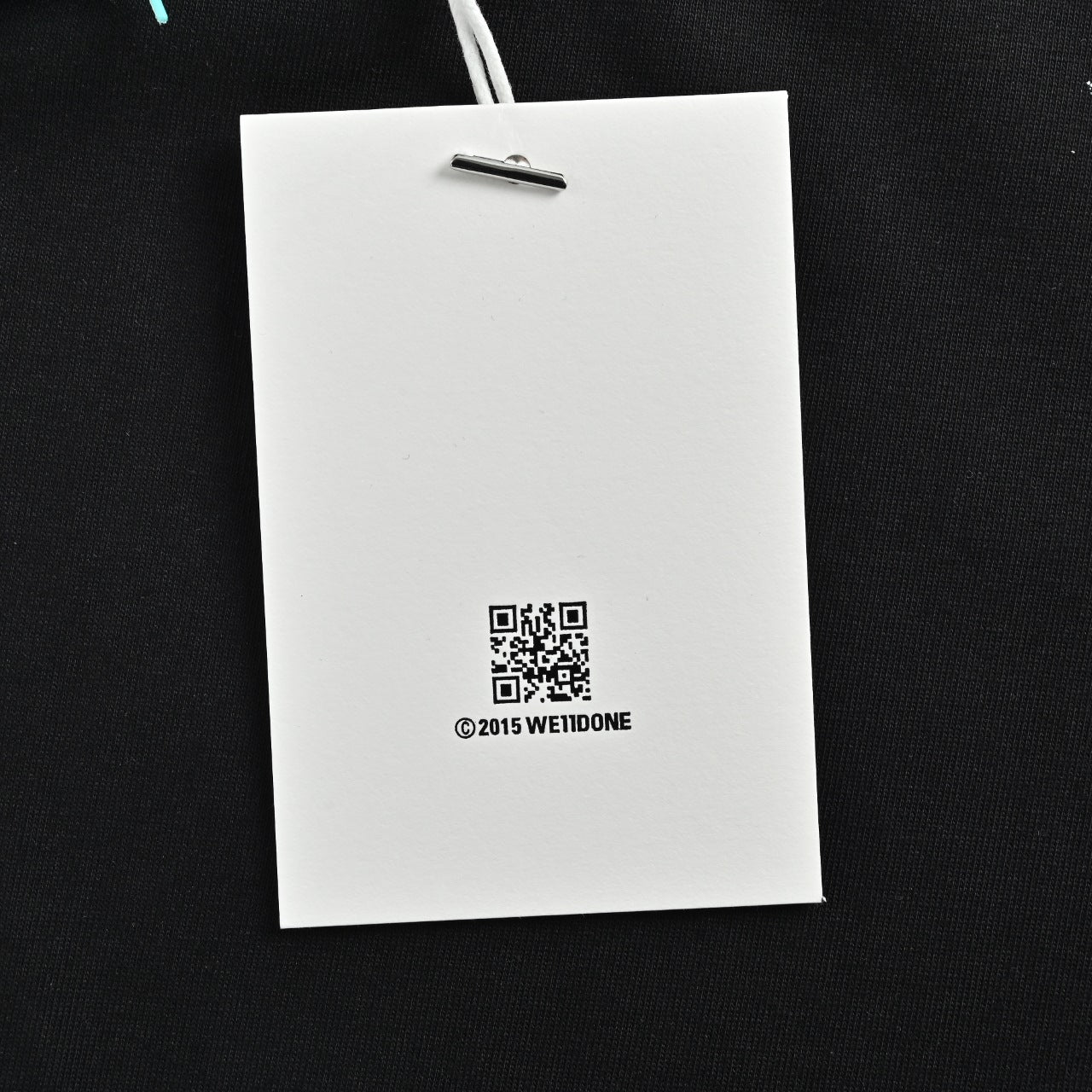 WE11DONE Minimal Letter Print Short Sleeve T-Shirt — Black
