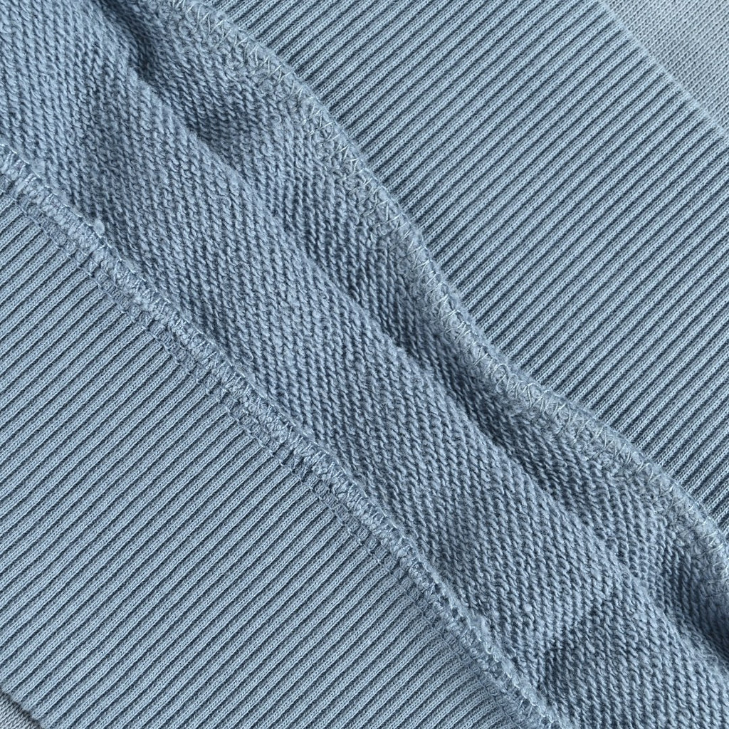 Balenciaga Washed Cola Letter Logo Hoodie — Slate Blue