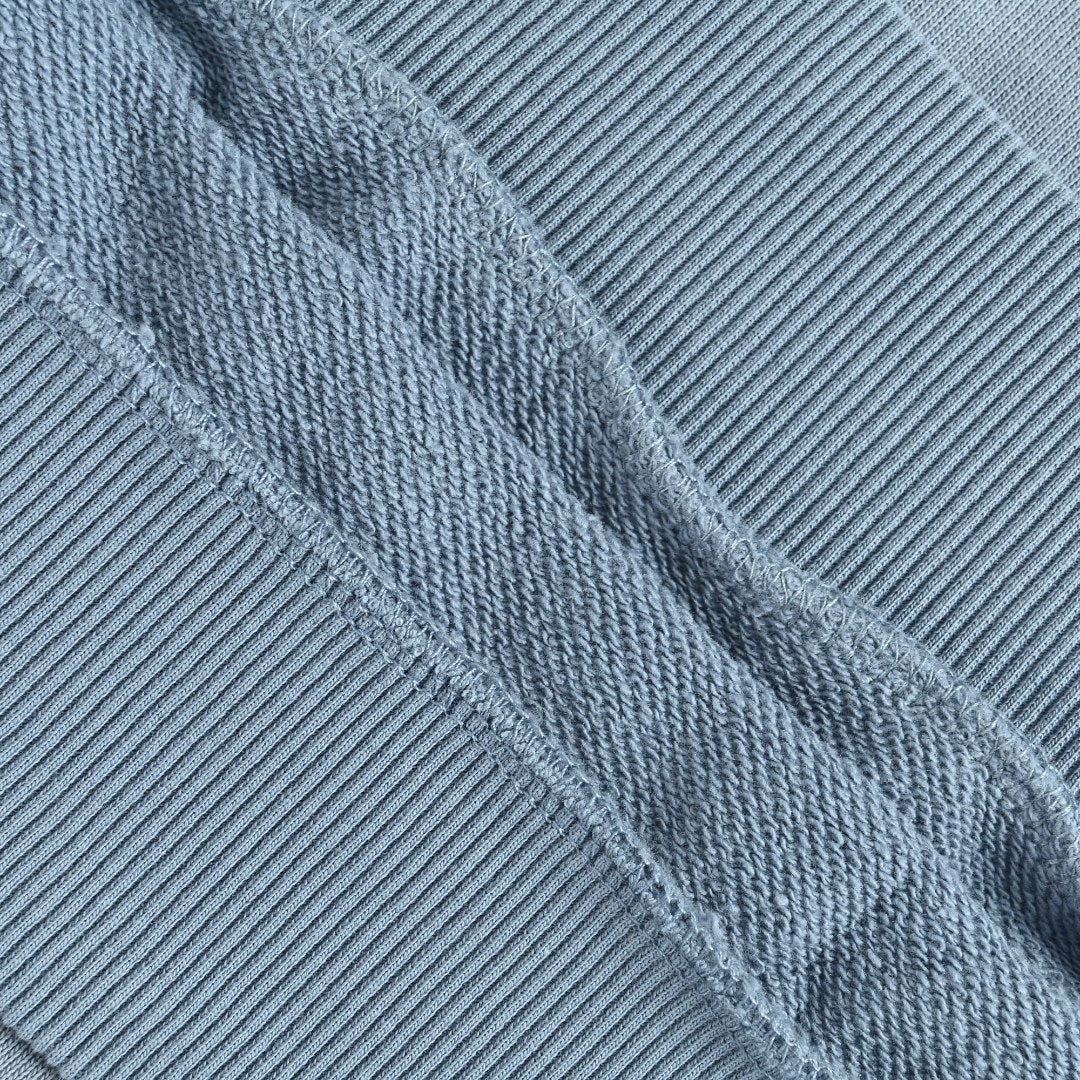 Balenciaga Washed Cola Letter Logo Hoodie — Slate Blue