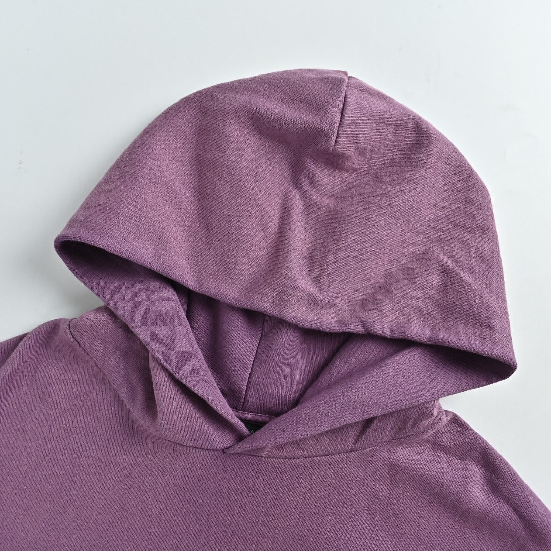 Balenciaga Washed Cola Letter Logo Hoodie — Washed Purple