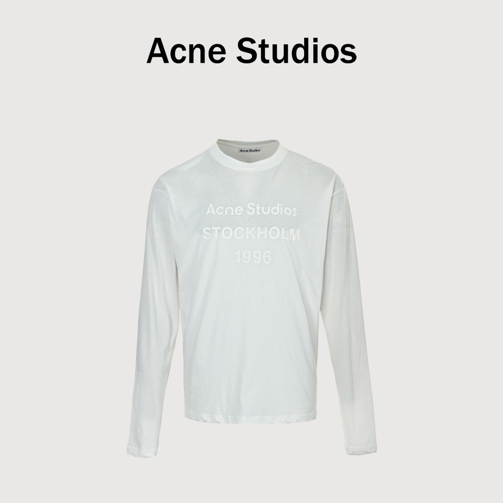 Acne Studios 1996 Limited Edition Distressed Long Sleeve T-Shirt — White