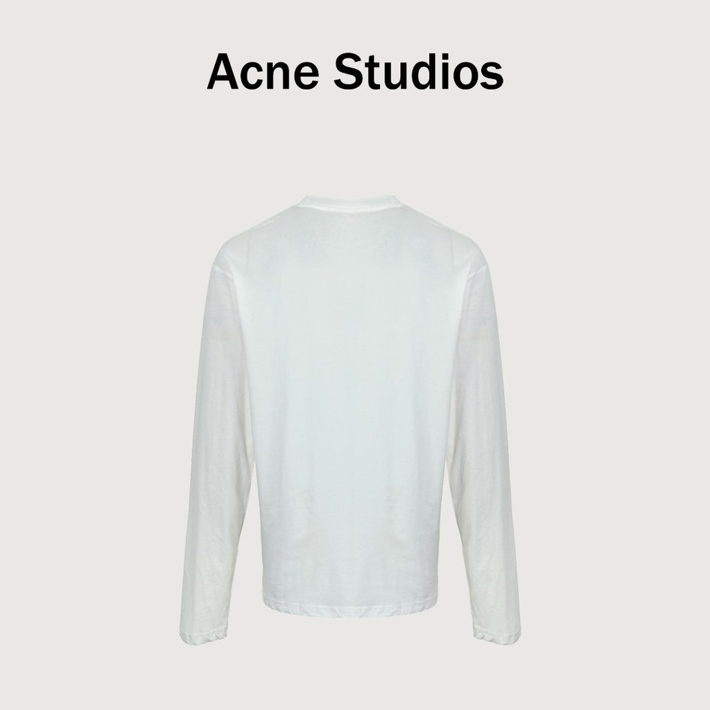Acne Studios 1996 Limited Edition Distressed Long Sleeve T-Shirt — White