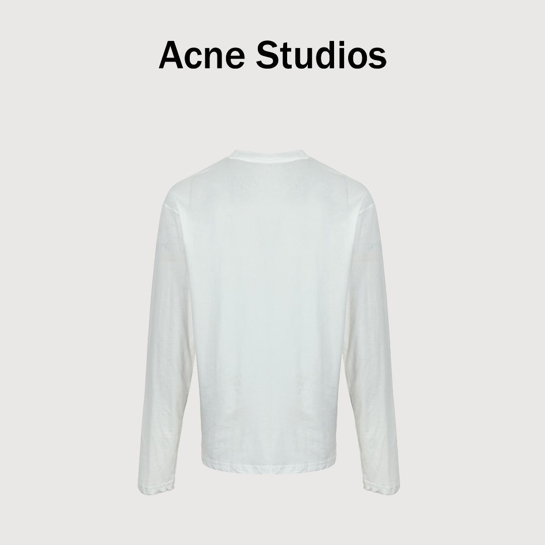 Acne Studios 1996 Limited Edition Distressed Long Sleeve T-Shirt — White