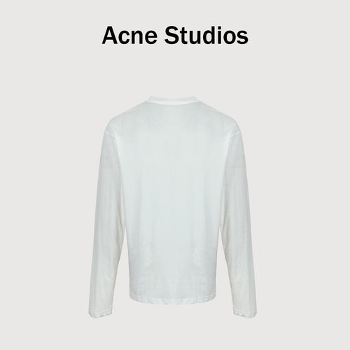 Acne Studios 1996 Limited Edition Distressed Long Sleeve T-Shirt — White