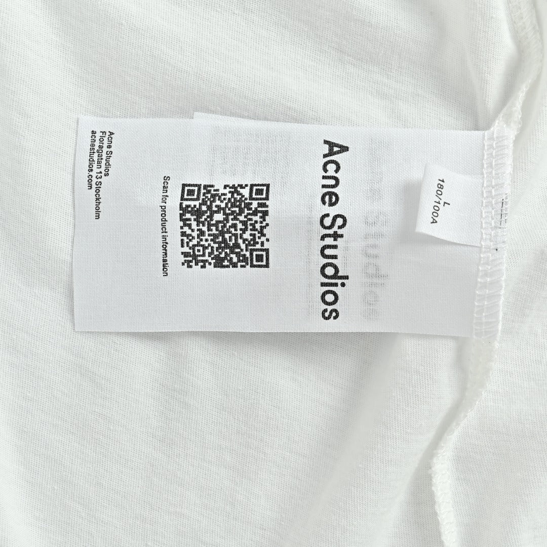 Acne Studios 1996 Limited Edition Distressed Long Sleeve T-Shirt — White