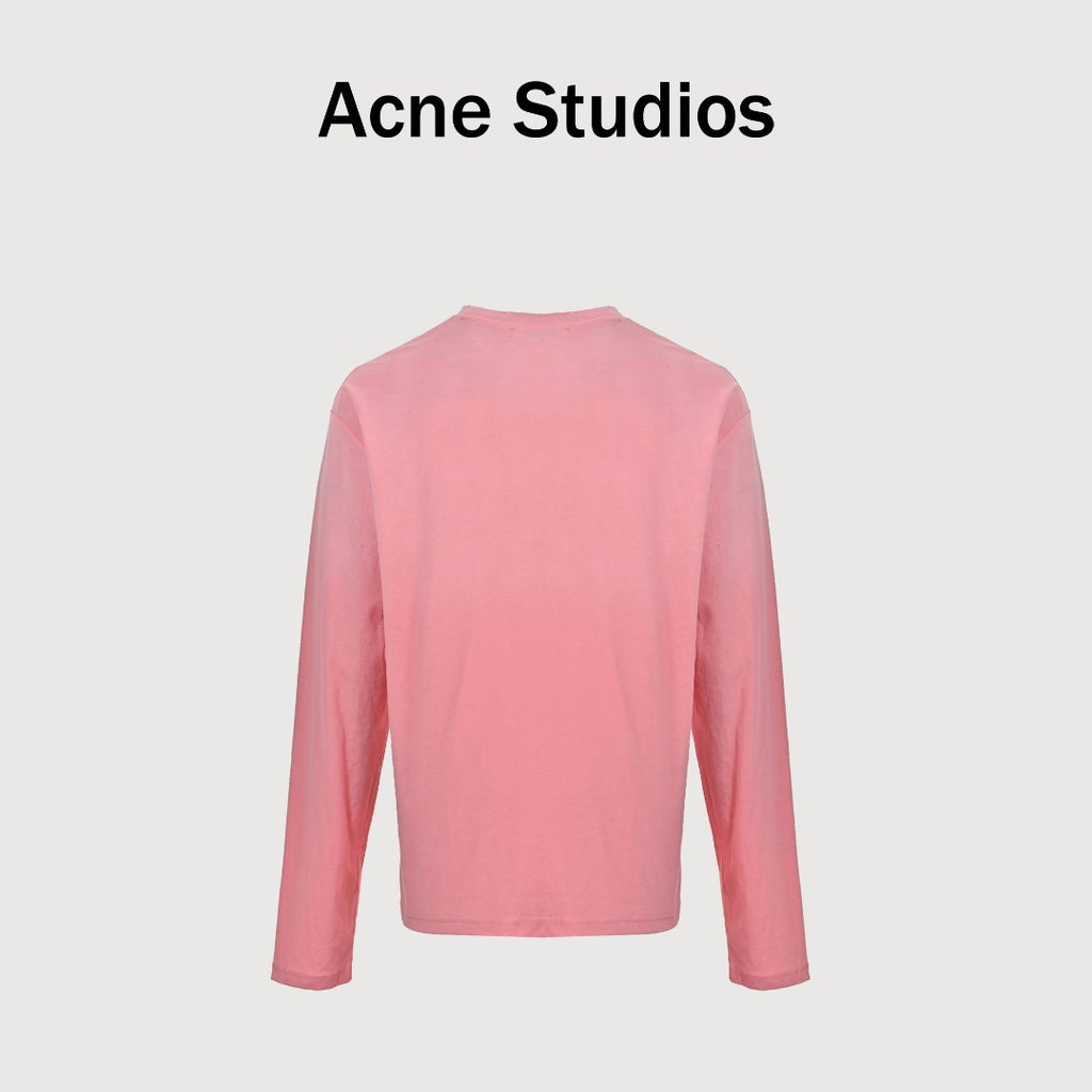 Acne Studios 1996 Limited Edition Distressed Long Sleeve T-Shirt — Pink