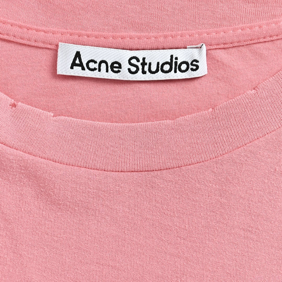 Acne Studios 1996 Limited Edition Distressed Long Sleeve T-Shirt — Pink