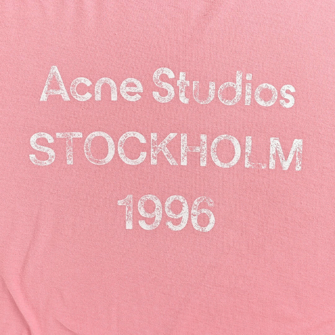 Acne Studios 1996 Limited Edition Distressed Long Sleeve T-Shirt — Pink