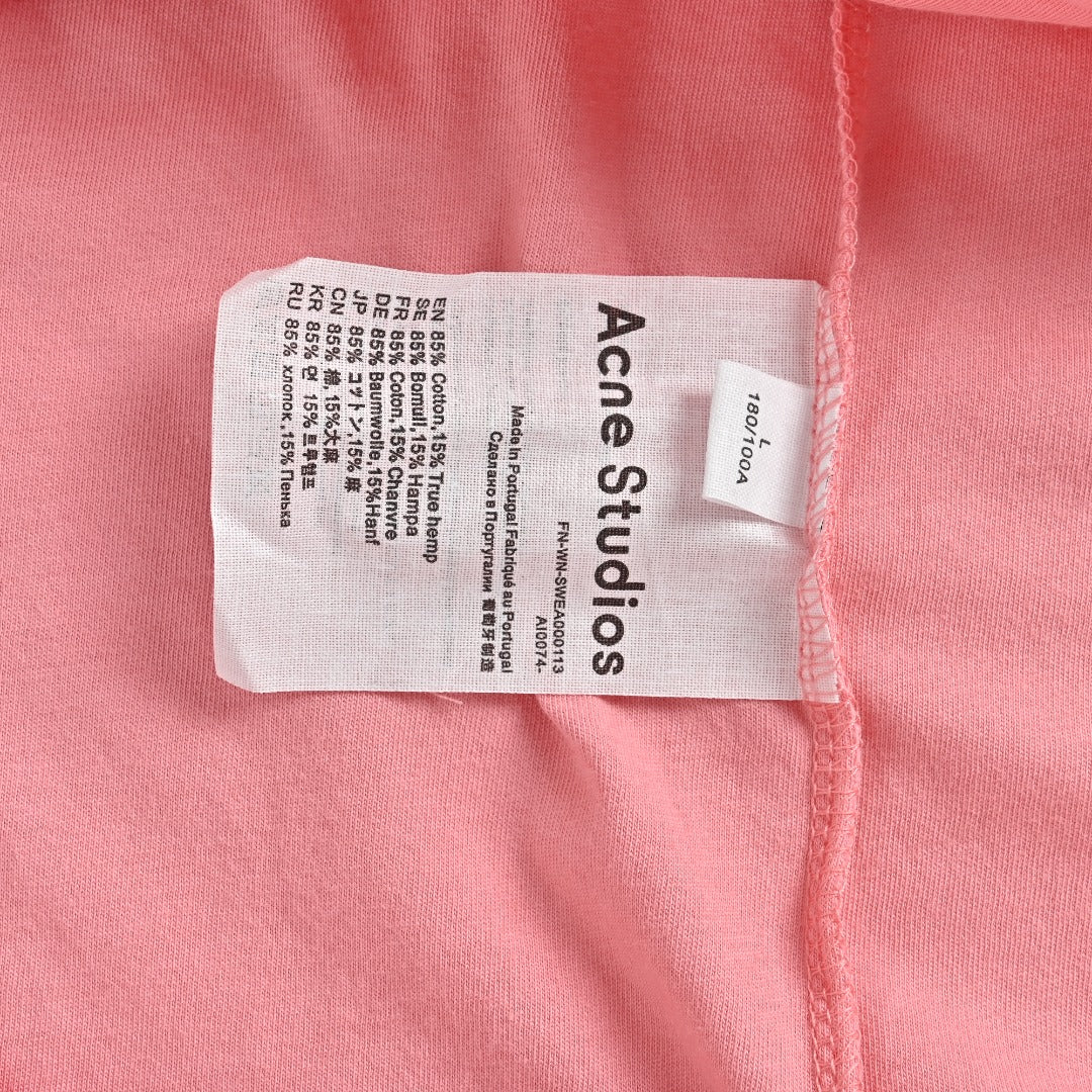 Acne Studios 1996 Limited Edition Distressed Long Sleeve T-Shirt — Pink