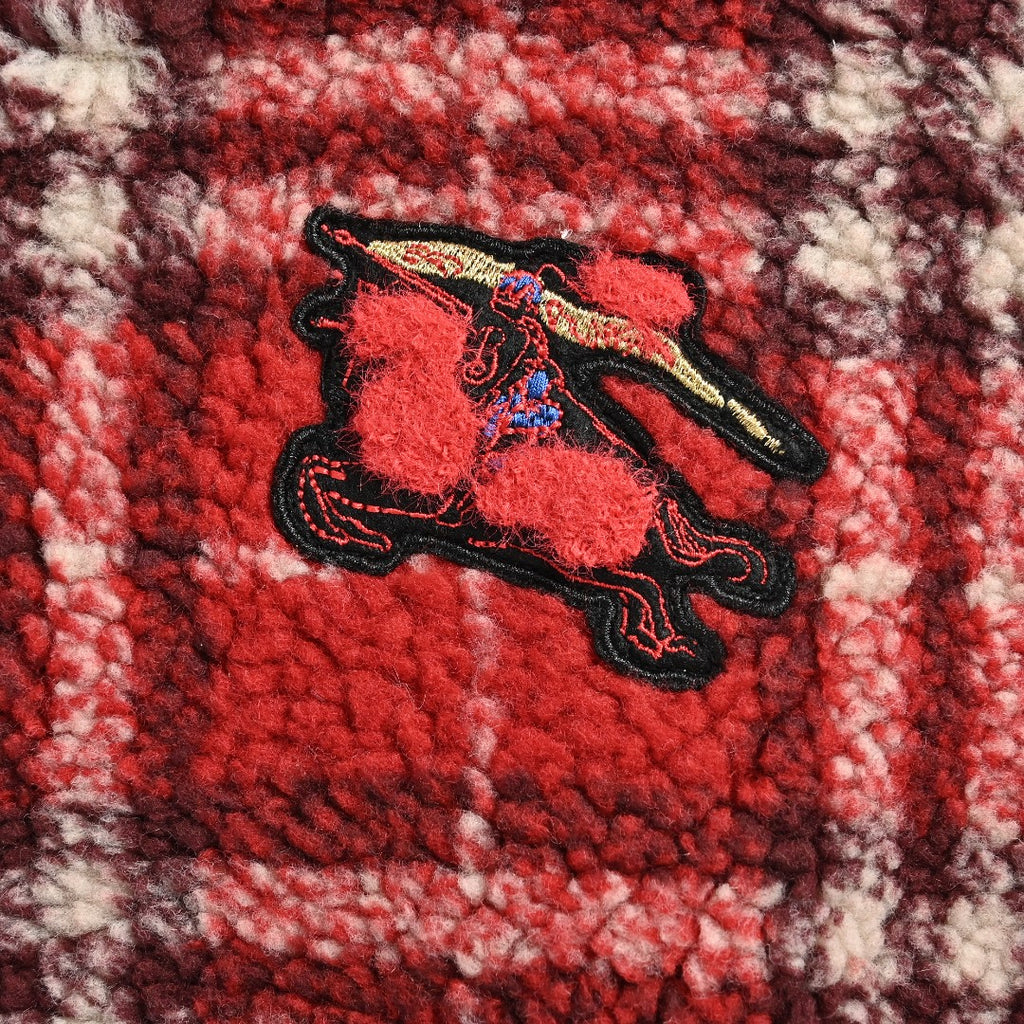 Burberry BBR Red Tartan Wool-Blend Reversible Hooded Jacket