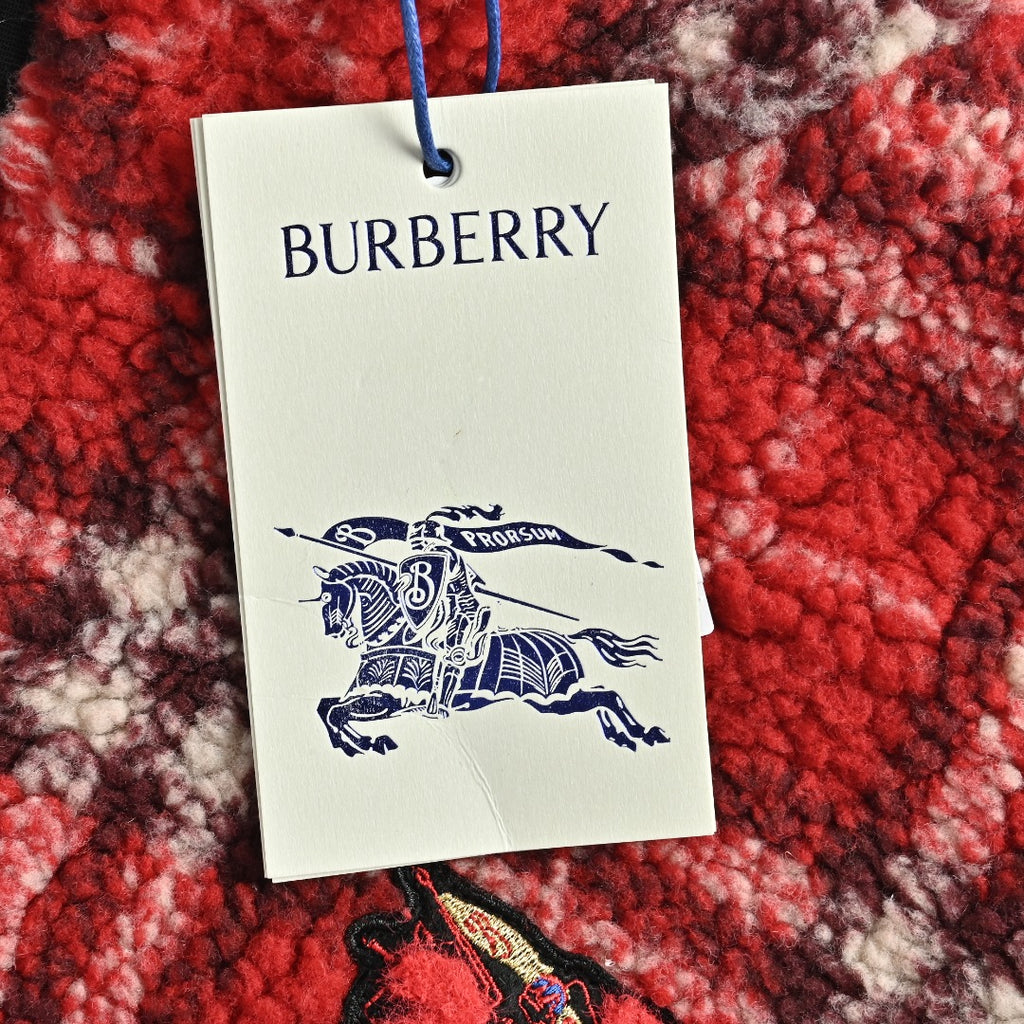 Burberry BBR Red Tartan Wool-Blend Reversible Hooded Jacket