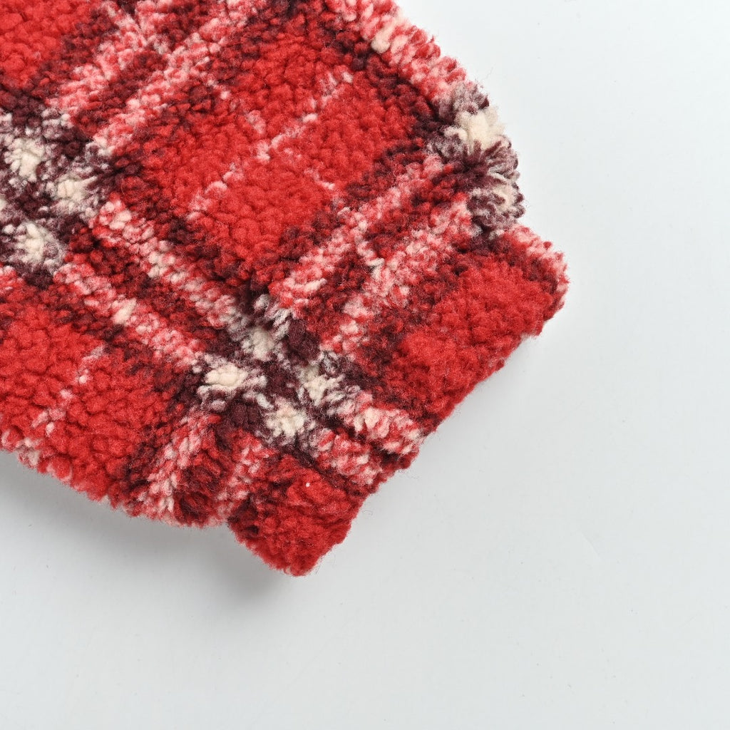 Burberry BBR Red Tartan Wool-Blend Reversible Hooded Jacket