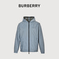 Burberry BBR Grey-Green Tartan Reversible Hooded Jacket