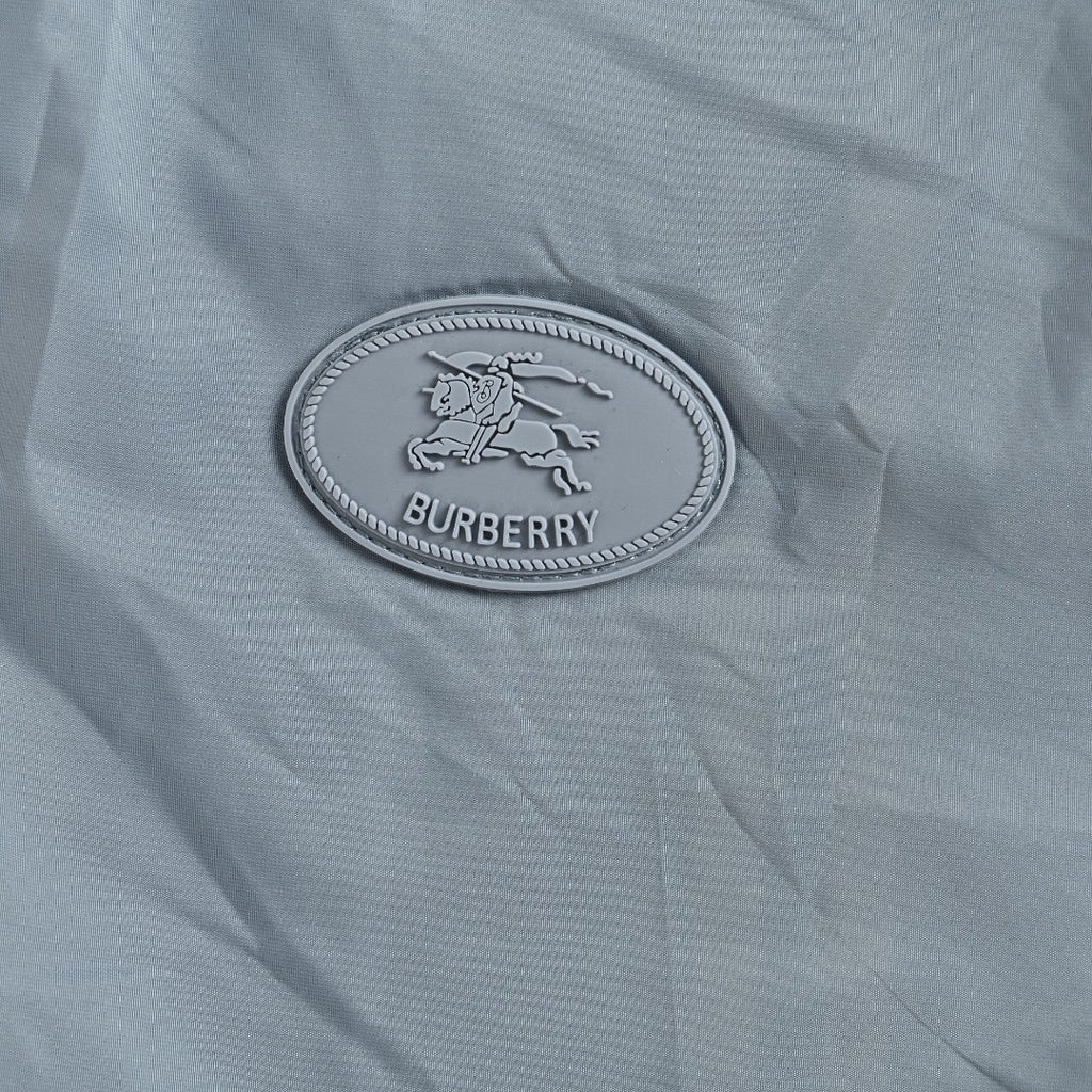 Burberry BBR Grey-Green Tartan Reversible Hooded Jacket