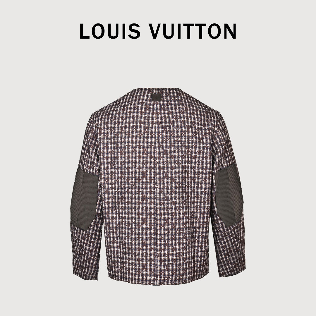Louis Vuitton LV Monogram Chic Collarless Tweed Jacket