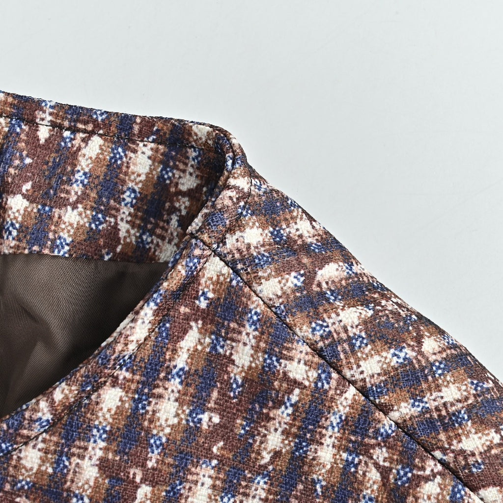 Louis Vuitton LV Monogram Chic Collarless Tweed Jacket