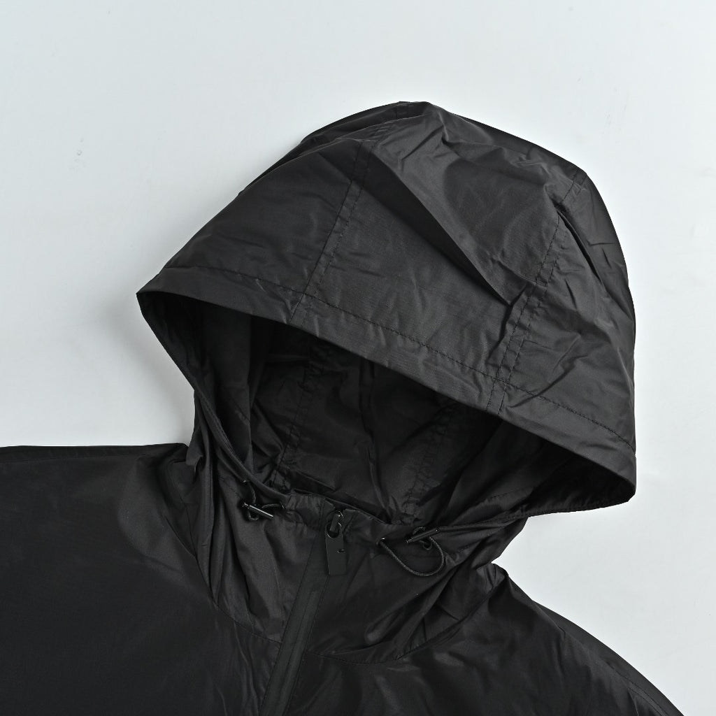 Burberry BBR Equestrian Knight Badge Nylon Hooded Jacket — Black