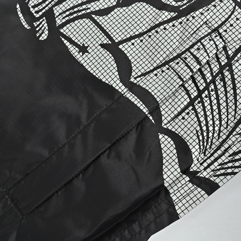 Burberry BBR Equestrian Knight Badge Nylon Hooded Jacket — Black