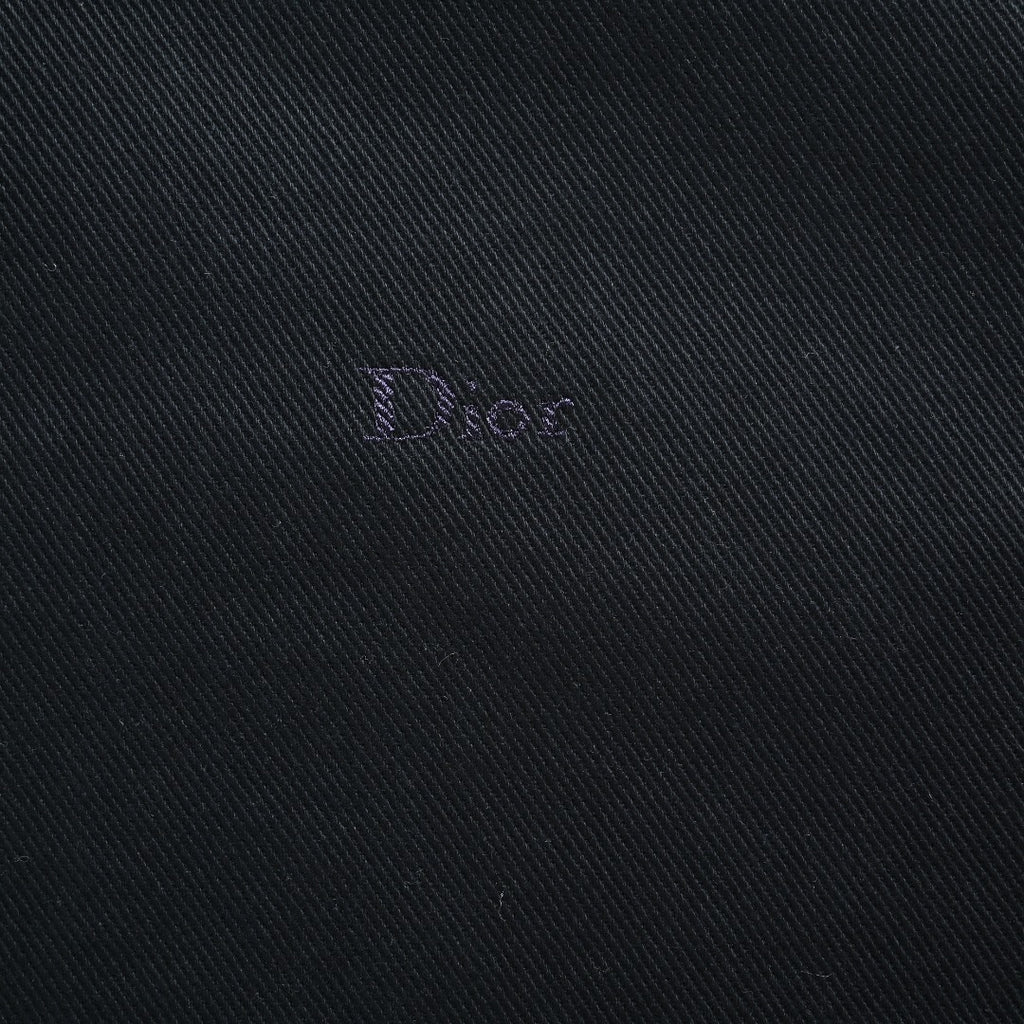 Dior CD Snap-Button Leather Collar Jacket — Black