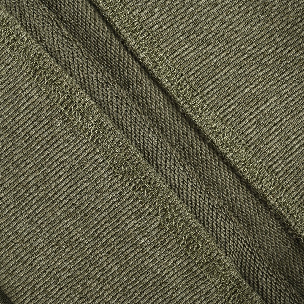 Stone Island SS26 Sleeve Badge Half-Zip Pullover Sweatshirt — Olive Green