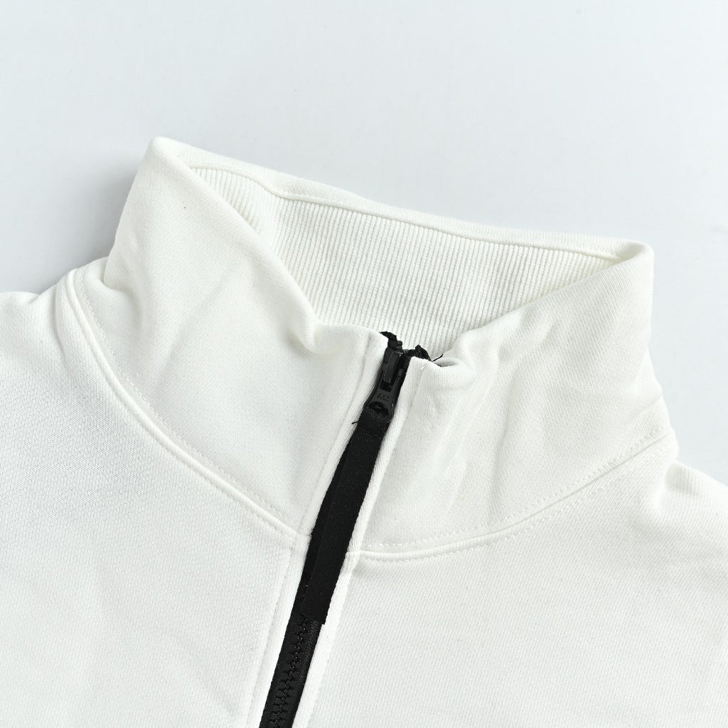 Stone Island SS26 Sleeve Badge Half-Zip Pullover Sweatshirt