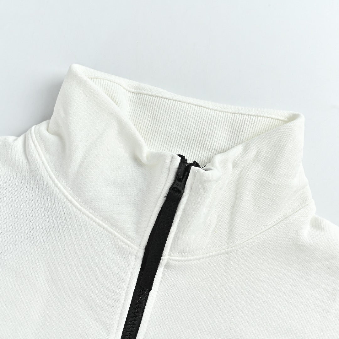 Stone Island SS26 Sleeve Badge Half-Zip Pullover Sweatshirt