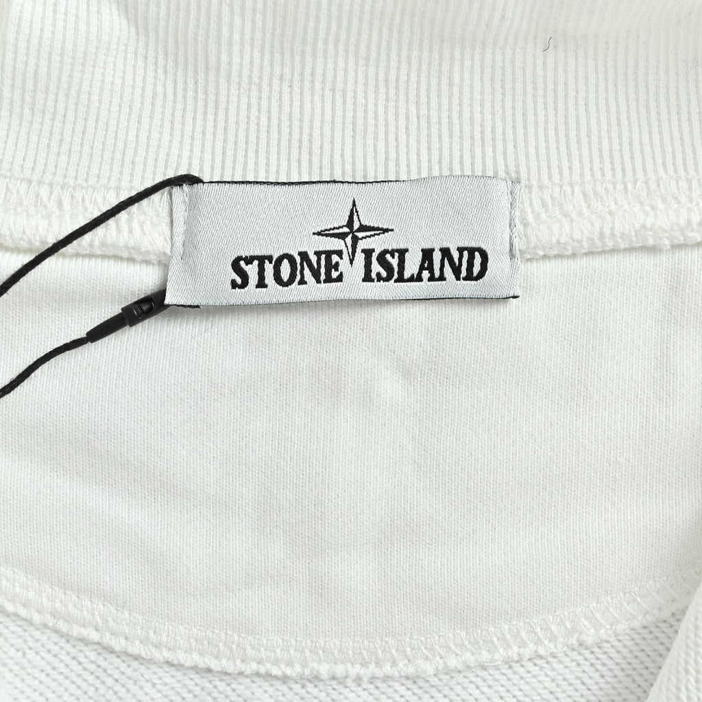 Stone Island SS26 Sleeve Badge Half-Zip Pullover Sweatshirt