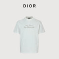 Dior 26SS 'No Dior No Dietrich' Letter Logo Embroidered T-Shirt — White