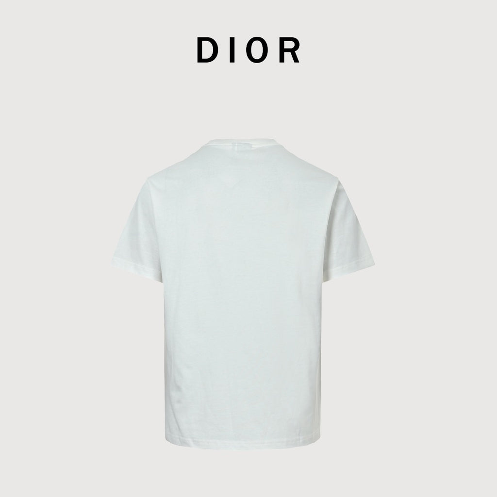 Dior 26SS 'No Dior No Dietrich' Letter Logo Embroidered T-Shirt — White