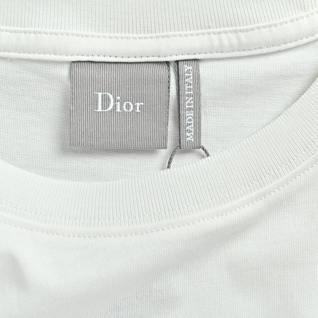 Dior 26SS 'No Dior No Dietrich' Letter Logo Embroidered T-Shirt — White