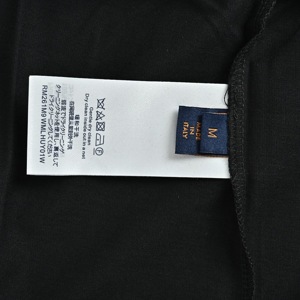 Louis Vuitton 26SS Studded Letter Logo T-Shirt — Black
