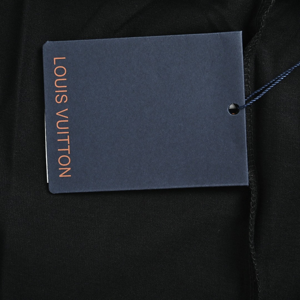 Louis Vuitton 26SS Studded Letter Logo T-Shirt — Black