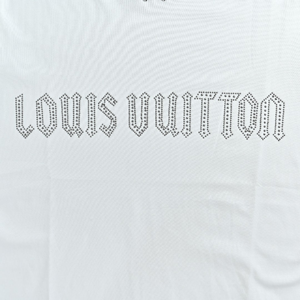 Louis Vuitton 26SS Studded Letter Logo T-Shirt — White