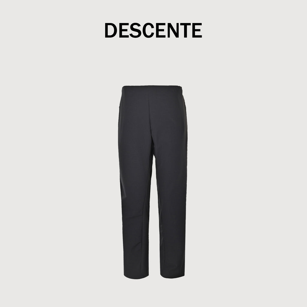 Descente Belted High-Stretch Quick-Dry Trousers — Black