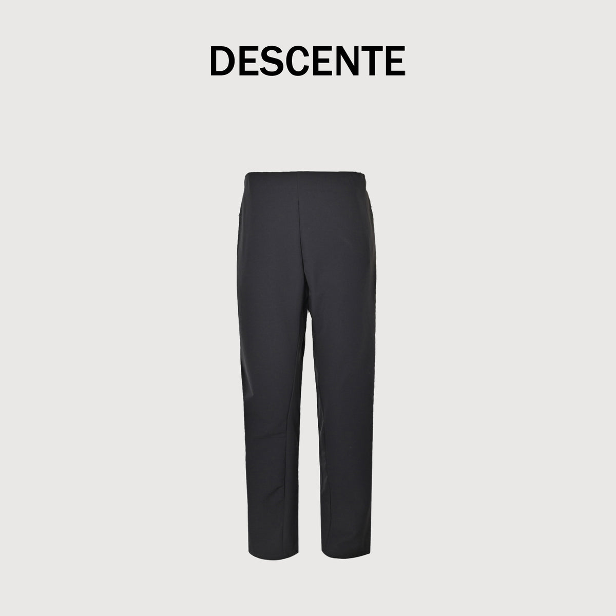 Descente Belted High-Stretch Quick-Dry Trousers — Black