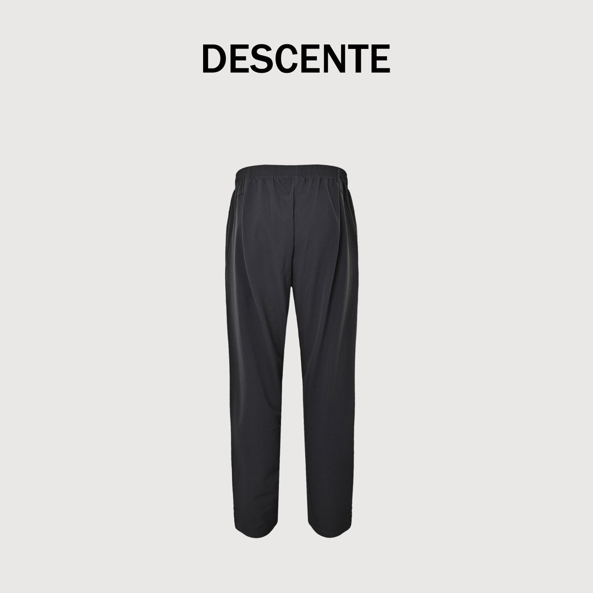 Descente Belted High-Stretch Quick-Dry Trousers — Black