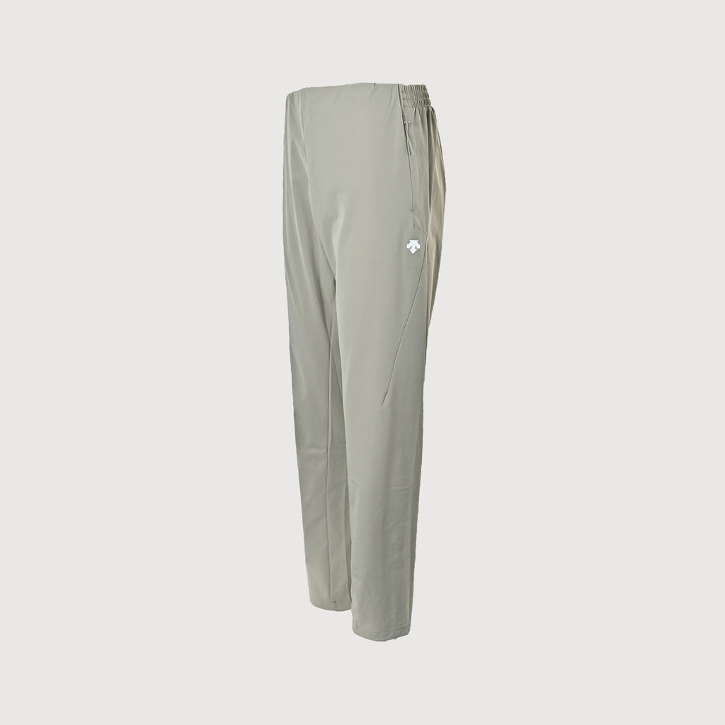 Descente Belted High-Stretch Quick-Dry Trousers — Light Grey