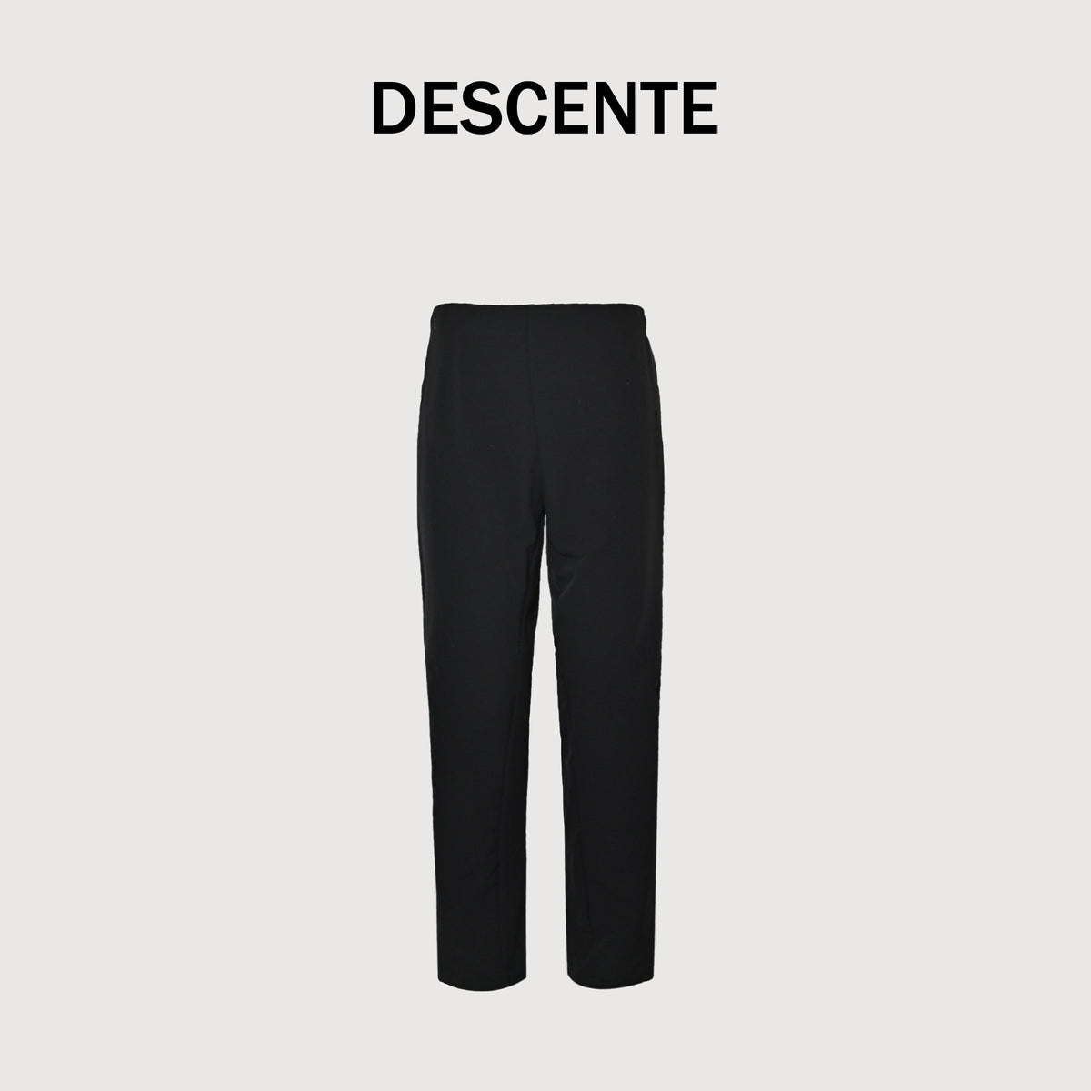 Descente Belted High-Stretch Quick-Dry Trousers — Black