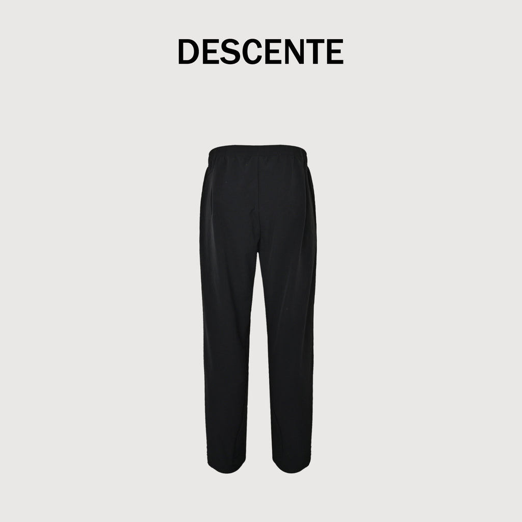 Descente Belted High-Stretch Quick-Dry Trousers — Black