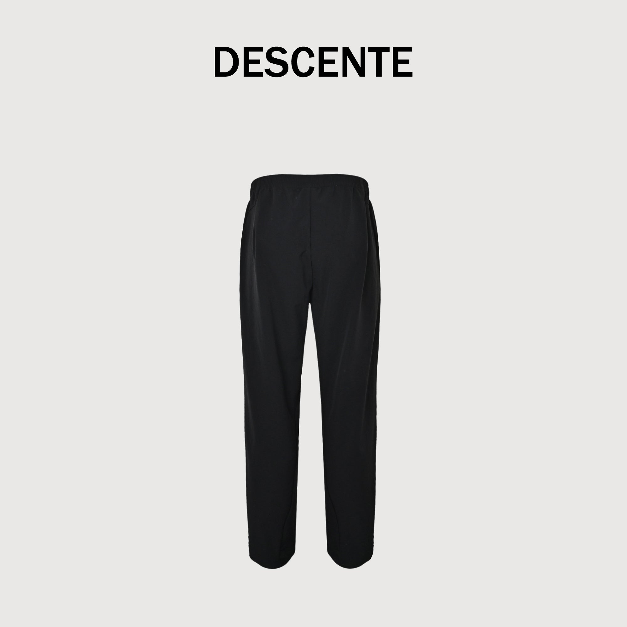 Descente Belted High-Stretch Quick-Dry Trousers — Black
