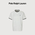 Ralph Lauren RL Small Polo Pony Embroidered Contrast Collar Stretch Mesh Short-Sleeve T-Shirt — White