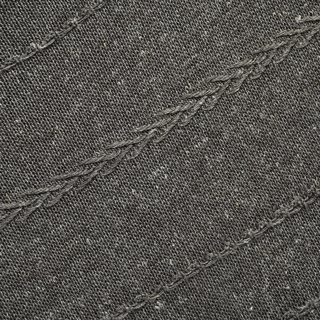 Loro Piana LP Tri-Color Topstitch Ribbed Knit Wave-Texture Linen Short-Sleeve T-Shirt — Olive