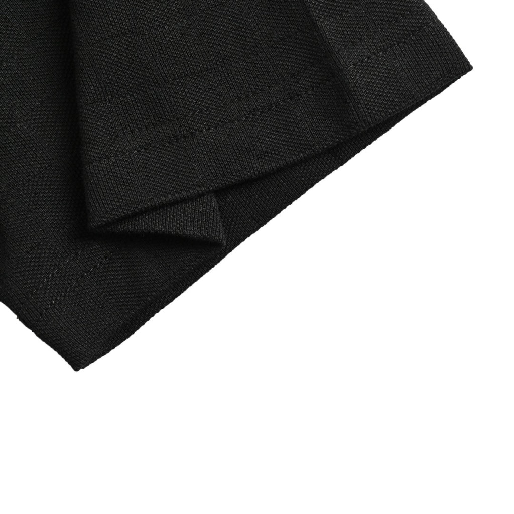Louis Vuitton LV Damier Gold Thread Embroidered Piqué Short-Sleeve T-Shirt — Black