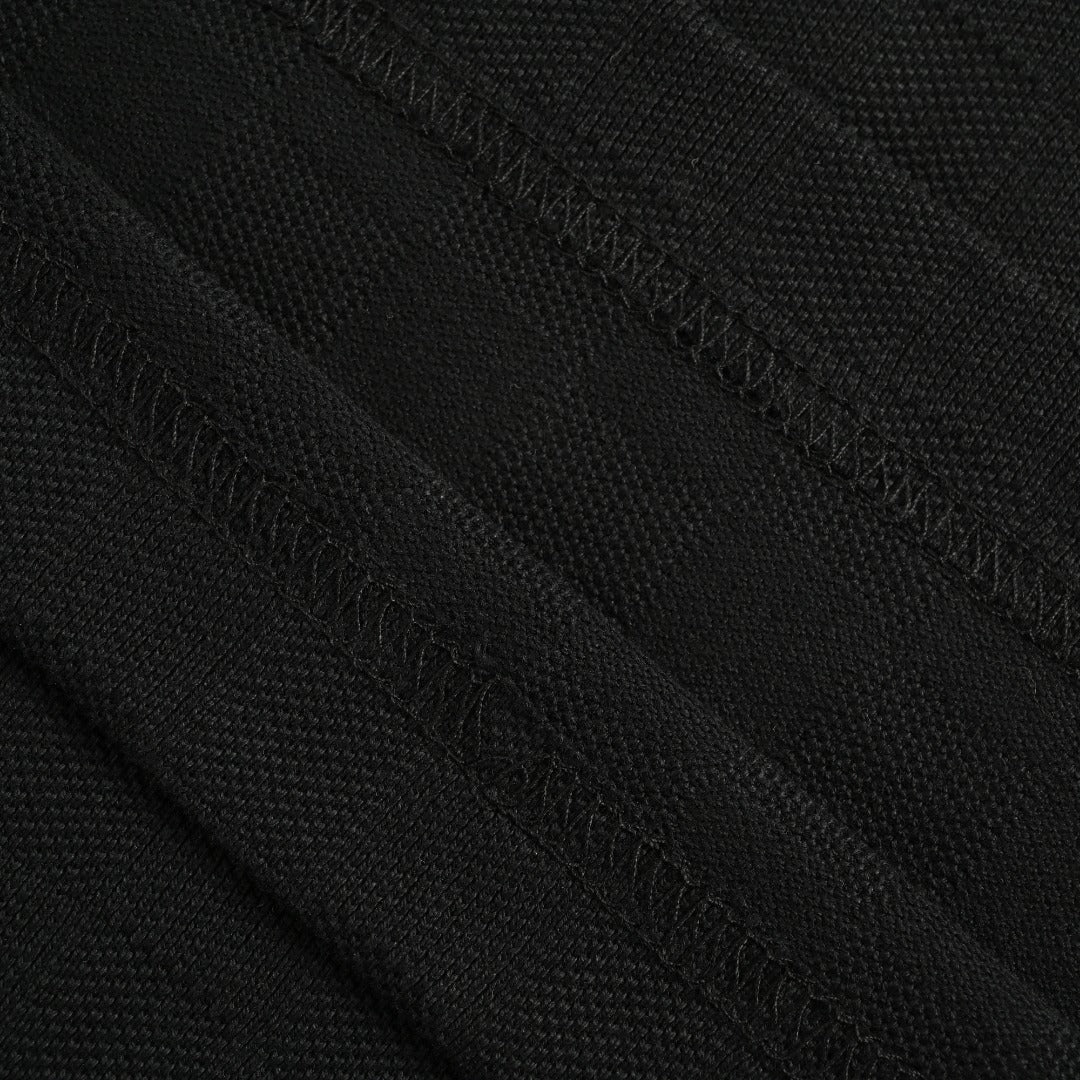 Louis Vuitton LV Damier Gold Thread Embroidered Piqué Short-Sleeve T-Shirt — Black
