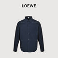 Loewe Embroidered Pocket Logo Long-Sleeve Shirt — Navy