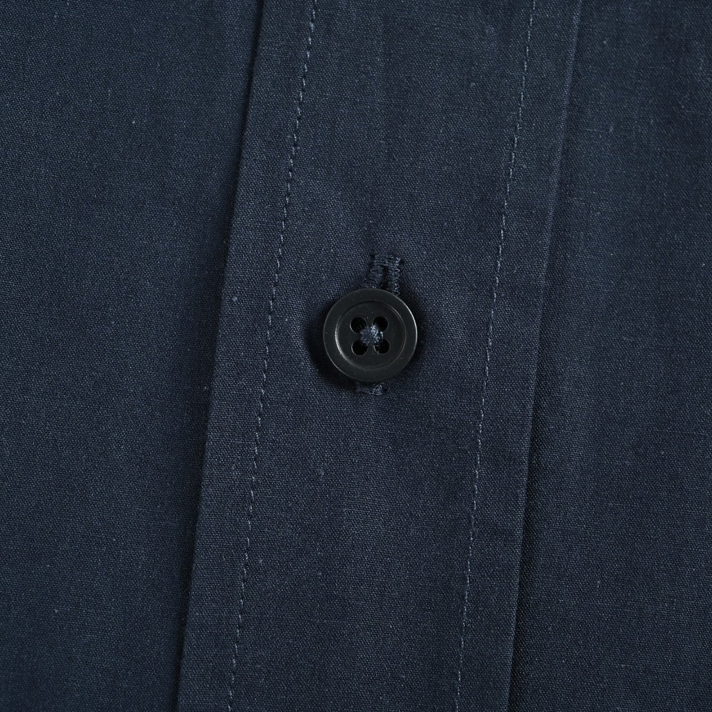 Loewe Embroidered Pocket Logo Long-Sleeve Shirt — Navy