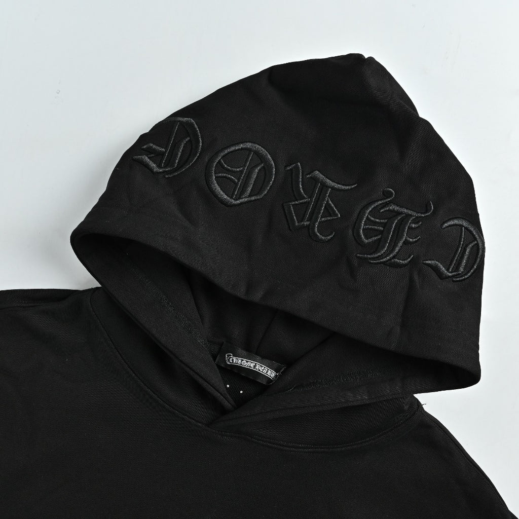 Chrome Hearts 26SS Pearl Cross All-Over Embroidered Hoodie — Black