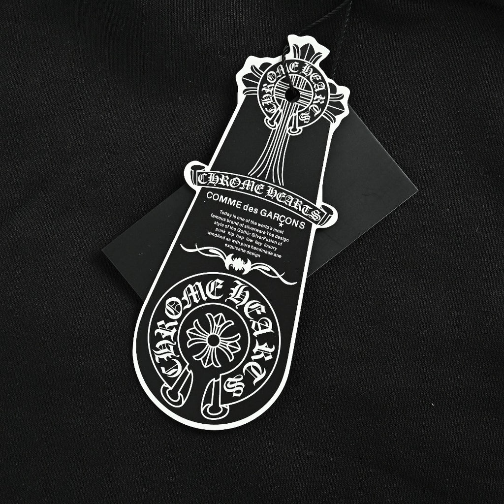 Chrome Hearts 26SS Pearl Cross All-Over Embroidered Hoodie — Black