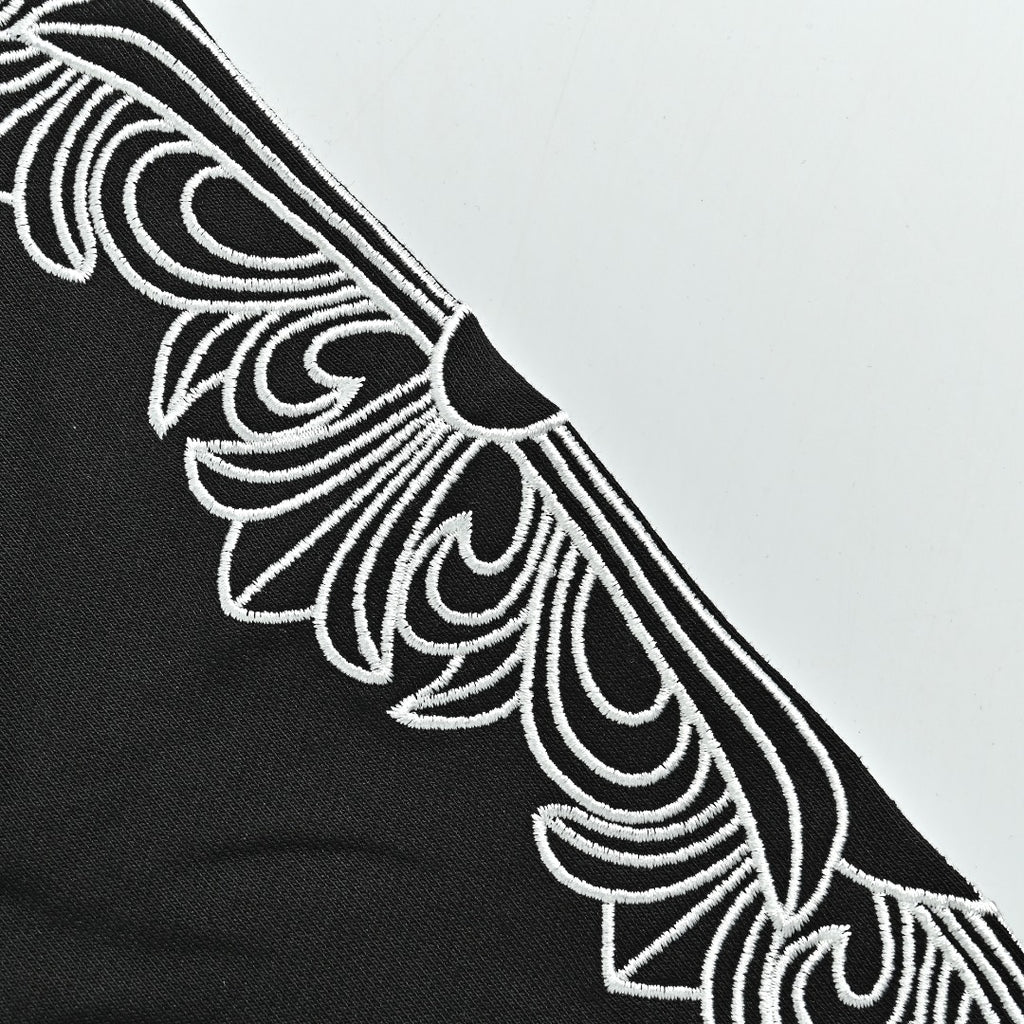 Chrome Hearts 26SS Pearl Cross All-Over Embroidered Hoodie — Black
